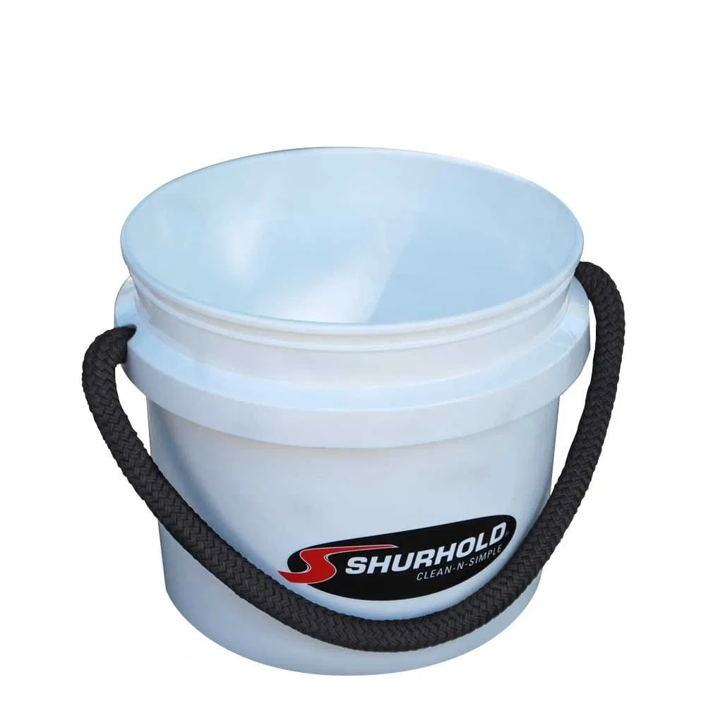 2431 – SHURHOLD IND Bucket, 3.5 Gallon Capacity Plastic Rope Handle Without Lid White 10-3/4 Inch Height x 12 Inch Wi...